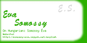 eva somossy business card